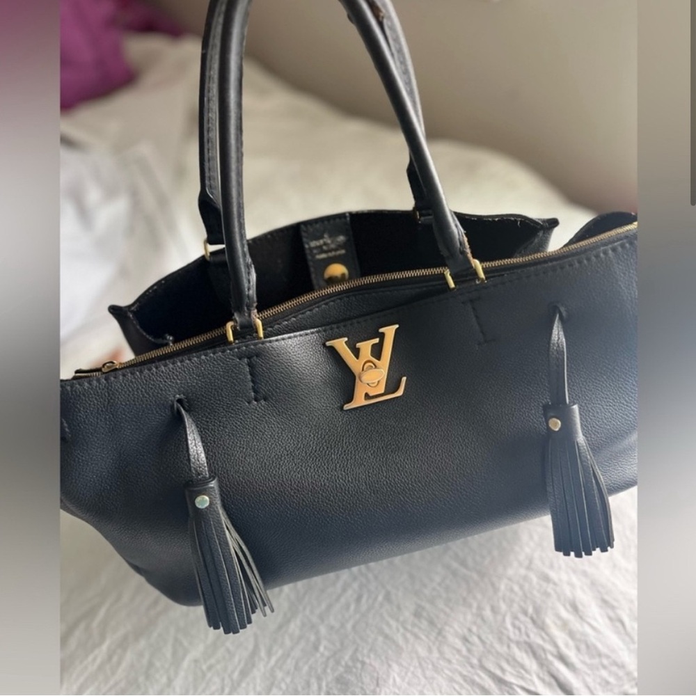 Louis Vuitton Black and Gold Tote with Elegant Design